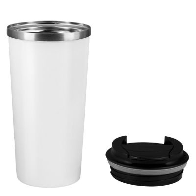 Термокружка вакуумная Palermo, белая, гладкое покрытие-4