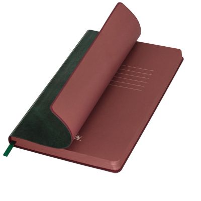 Ежедневник River side недатированный, зеленый/бургунди-0