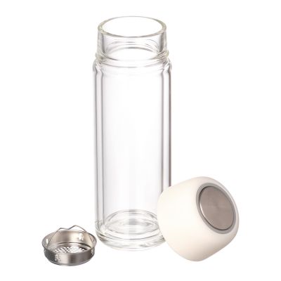 Бутылка стеклянная с двойными стенками Bianca, белая-4