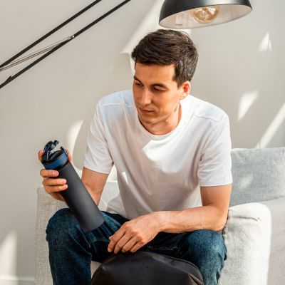 Бутылка для воды Флип (Flip), темно-зеленая-12