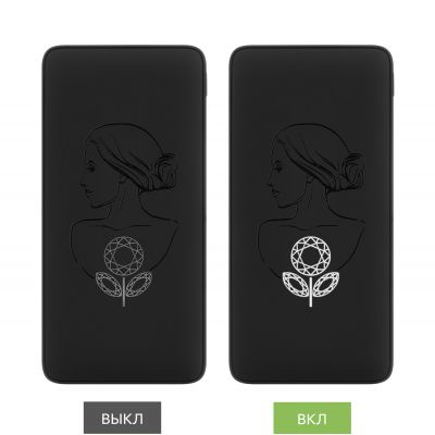 Внешний аккумулятор с подсветкой Анкор Плюс PD (Ancor PD Plus)10000 mAh, черный-9