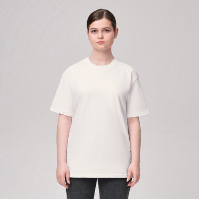 Футболка унисекс KRIS, 100% хлопок, 150 гр., белая (теплого оттенка)-0