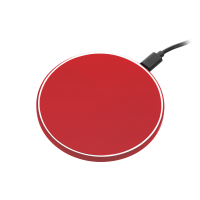 Беспроводное зарядное устройство с подсветкой 15W Auris, красное