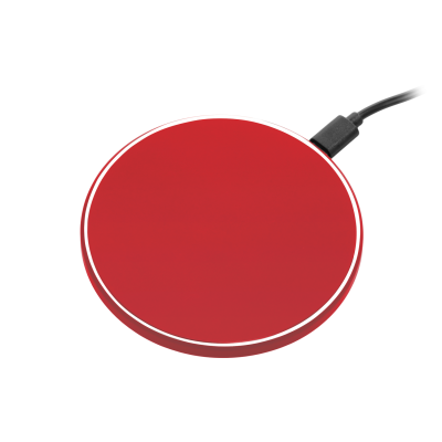 Беспроводное зарядное устройство с подсветкой 15W Auris, красное-0