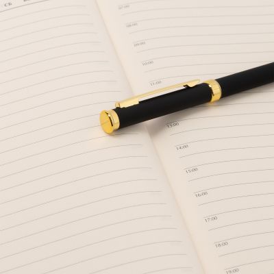Шариковая ручка Benua, черная/позолота-5