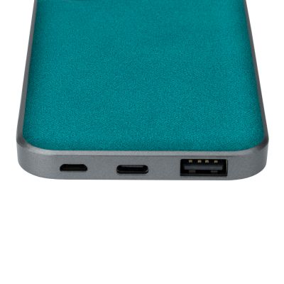 Внешний аккумулятор In Velour 10000 mAh, бирюзовый-3