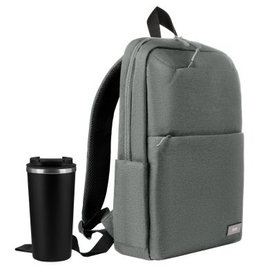Подарочный набор Palermo, Forst, серый/черный (рюкзак, термокружка)-0