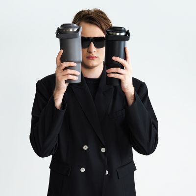 Термокружка вакуумная Монтана (Montana), черный-14