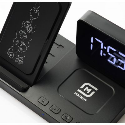 Зарядная станция с часами 4в1 15W Magnum-11