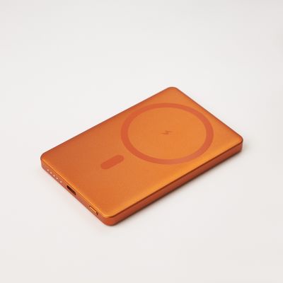 Внешний аккумулятор Atlantis PD 5000mAh с функцией беспроводной зарядки 15W, оранжевый-9