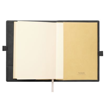 Ежедневник-портфолио Clip NEO недатированный в подарочной коробке, черный (в комплекте ручка Tesoro серебро)-9