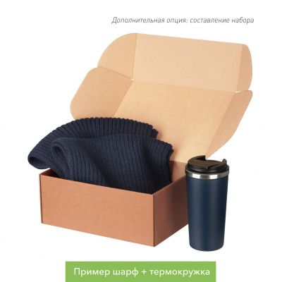 Шарф Forges вязаный, синий-10