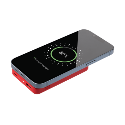 Внешний аккумулятор Ларго PD (Largo PD) 5000mAh с функцией беспроводной зарядки 15W, красный-7