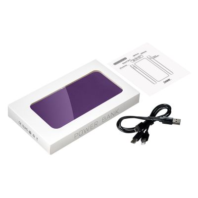 Внешний аккумулятор с подсветкой Ancor Plus 10000 mAh, фиолетовый-10