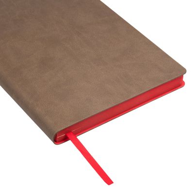 Ежедневник Latte NEW недатированный, капучино/красный-4