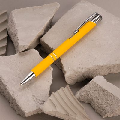 Шариковая ручка Альфа (Alpha), желтая-6