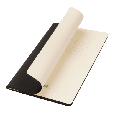 Блокнот Alpha slim, черный-0