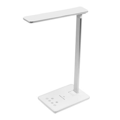 Настольная лампа с беспроводной зарядкой Lumos, белая-2