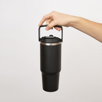 Термокружка вакуумная Montana, черный-12