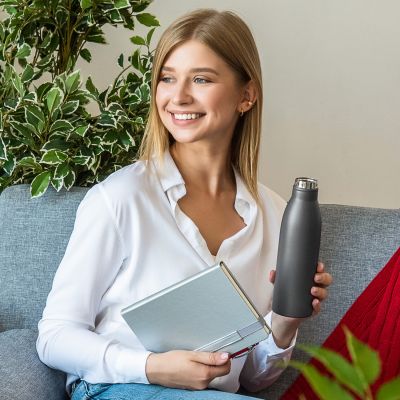 Термобутылка вакуумная герметичная Libra, серая-8