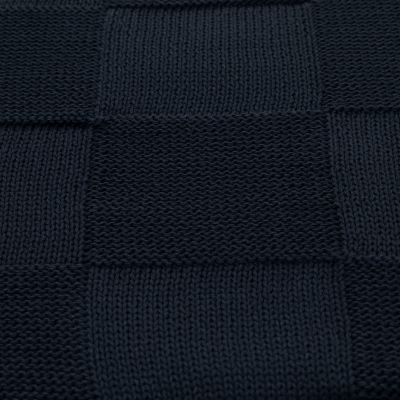 Плед Селла (Cella) вязаный, синий (без подарочной коробки)-6