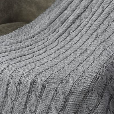 Плед Fado вязаный, серый (без подарочной коробки)-6