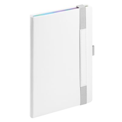 Ежедневник Galaxy недатированный, жесткая обложка, срез голограф. фольга, белый-9