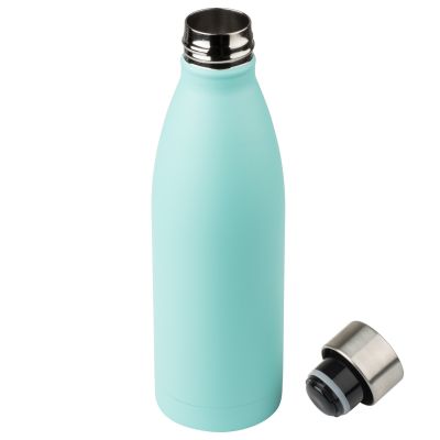 Термобутылка вакуумная герметичная Fresco, аква (гладкое порошковое покрытие)-2