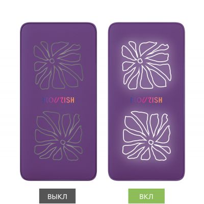 Внешний аккумулятор с подсветкой Ancor PD Plus 10000 mAh, фиолетовый-12