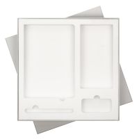 Подарочная коробка без ложемента для ежедневника, ручки и аккумулятора, серая (под съемные ложементы)