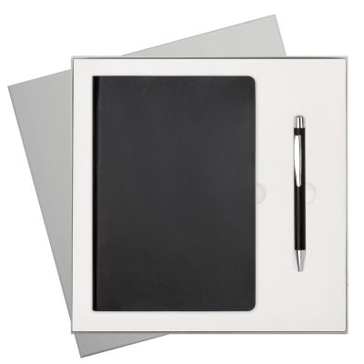 Подарочный набор Latte NEW, черный (ежедневник, ручка)-0