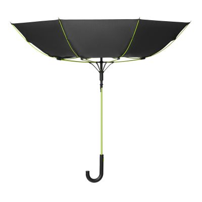 Зонт-трость Квантум (Quantum), черный/салатовый-5