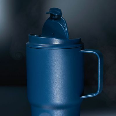 Термокружка вакуумная Авентура (Aventura), синяя-11