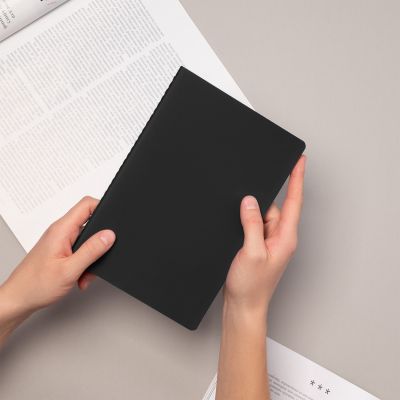 Блокнот Alpha slim, черный-15