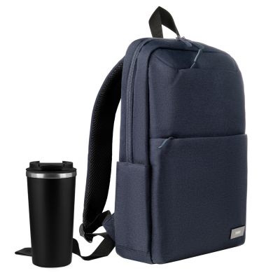 Подарочный набор Palermo, Forst, синий/черный (рюкзак, термокружка)-0