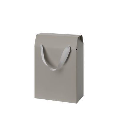 Подарочная коробка-пакет универсальная малая, серая-0