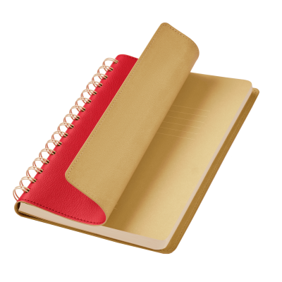 Ежедневник Vista недатированный, красный/бежевый-0