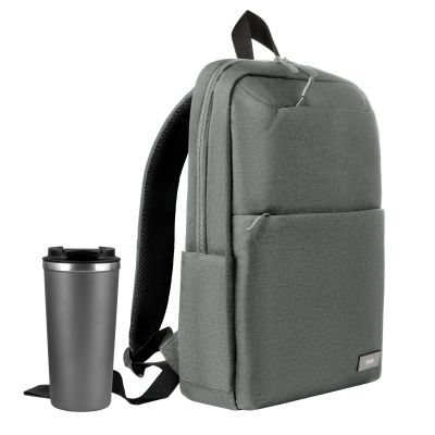 Подарочный набор Palermo, Forst, серый (рюкзак, термокружка)-0