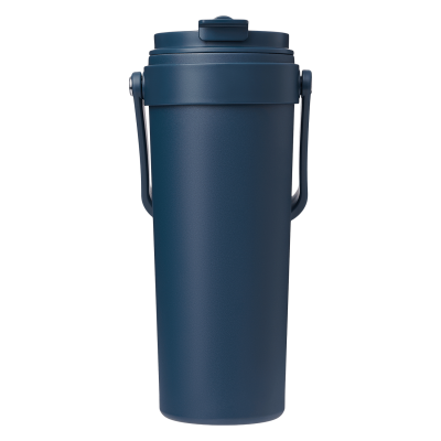 Термокружка вакуумная Соло (Solo), синяя-0