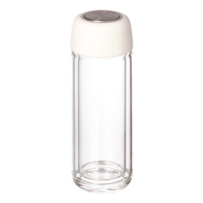 Бутылка стеклянная с двойными стенками Bianca, белая-2