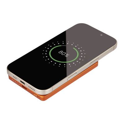 Внешний аккумулятор Атлантис (Atlantis) PD 5000mAh с функцией беспроводной зарядки 15W, оранжевый-8