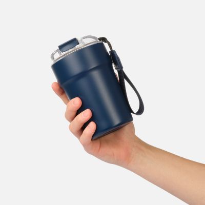 Термокружка вакуумная Monaco, синяя-8