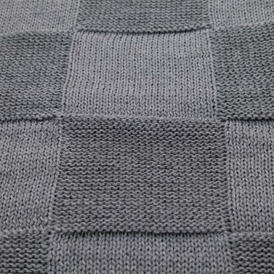 Плед Cella вязаный, серый (без подарочной коробки)-6