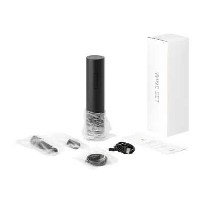 Набор для вина с электрическим штопором Сакраменто (Sacramento), черный-13