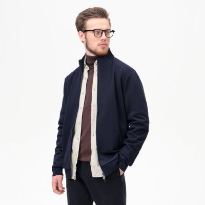 Толстовка на молнии ASTIN темно-синяя-7