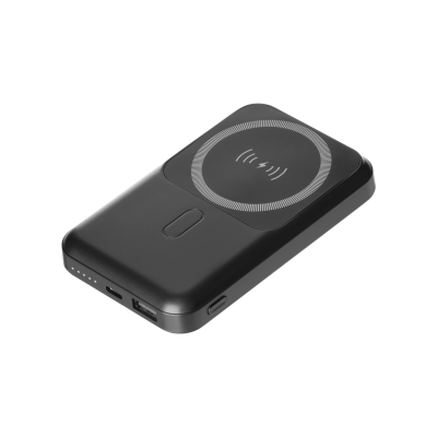 Внешний беспроводной аккумулятор с подставкой Magnetto 10000 mah, черный-0