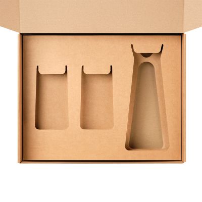 Доп. ложемент под декантер + 2 высоких стакана в большую универсальную коробку, крафт (арт. 21005.020)-0