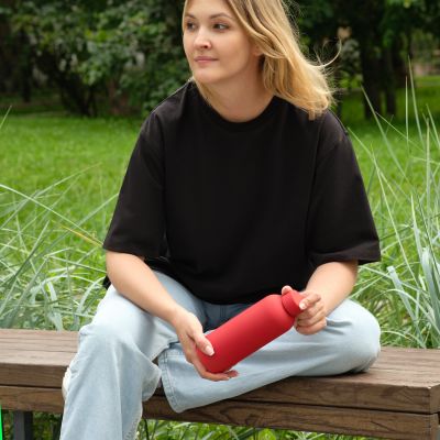 Термобутылка вакуумная герметичная Прима (Prima), красная-9