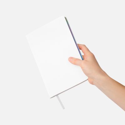 Ежедневник Galaxy недатированный, гибкая обложка, срез голограф. фольга, белый-11