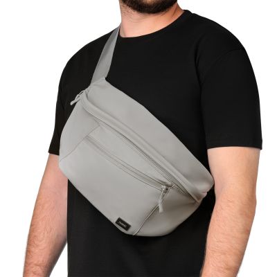 Сумка через плечо (cross body) Бостон (Boston), серая-6